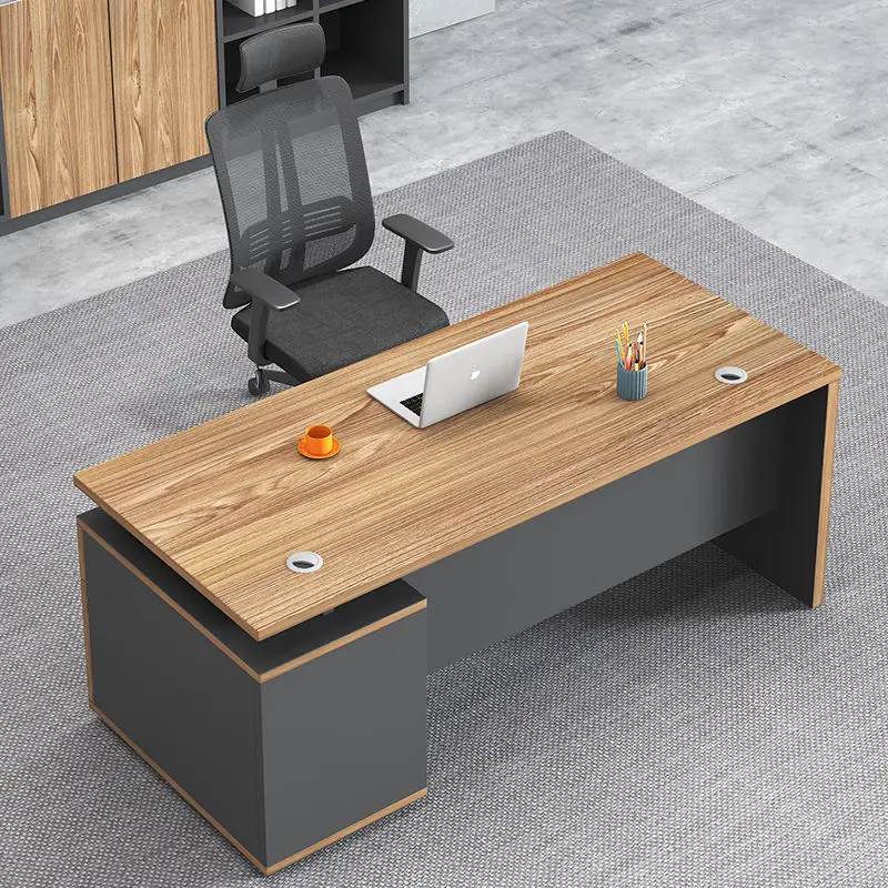 

Office Furniture Office Desk Durable Executive Desk Veneer Modern Cabin Table for Healthcare Office