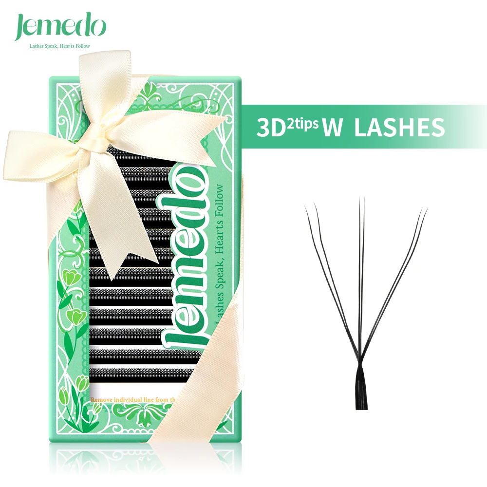 Eyelash Extension Double Volume - JEMEDO Podwójne Końcówki 3DW Przedłużanie Rzęs