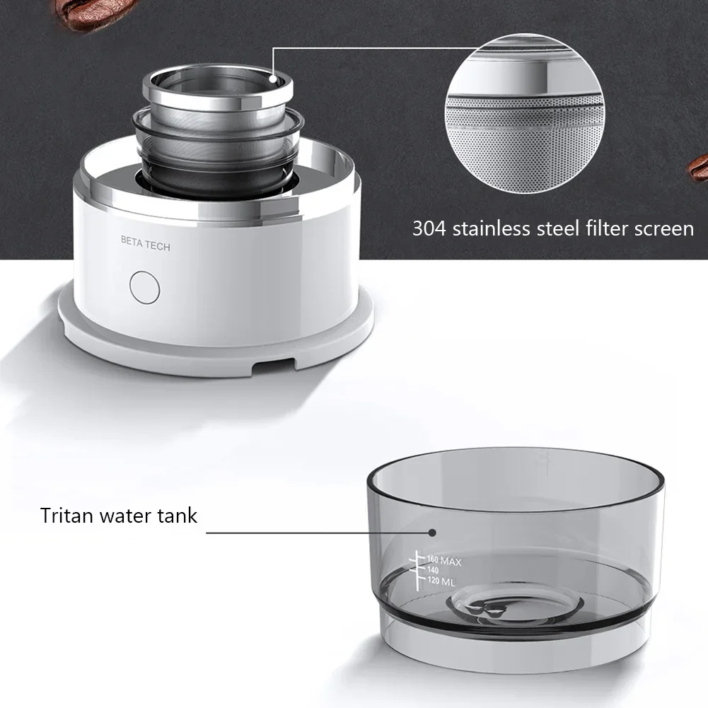 Mini Portable Drip Coffee Pot Smart Automatic Hand Brewing Coffee Machine Outdoor Extraction Coffee Brewer Grinder