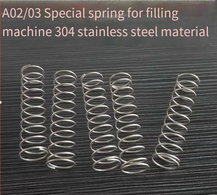 340 Stainless Steel Original A02/03 Filling Machine Spring Discharge Valve Core Spring Hand Pressure Filling Machine Accessories