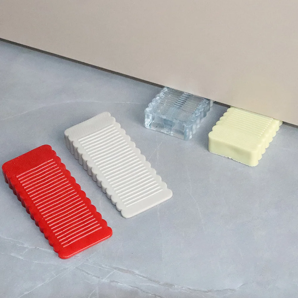 Silikon-Türstopper, wiederverwendbar, stoßdämpfend, Blockkeil, Türstopper, Türgriffstopper, Haustür, Antikollisionsstopper