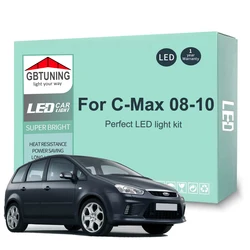 14Pcs LED Interior Light Bulb Tools For Ford C-Max Cmax 2008 2009 2010 Cars Accessories Canbus Dome Vanity Mirror Indoor Lamp