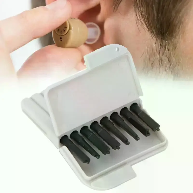 8pcs/Box Hearing Aid Ear Wax Guards Dustproof Earwax Guard Filters 2mm Hole Diameter Hearing Aids Accessory For Elderly