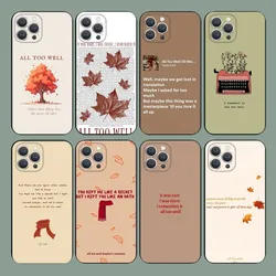 All Too Well Lyrics Phone Case For iPhone 15,14,13,12,11,Plus,Pro Max,XS,X,XR,SE,Mini,8,7 Soft Silicone Black Cover