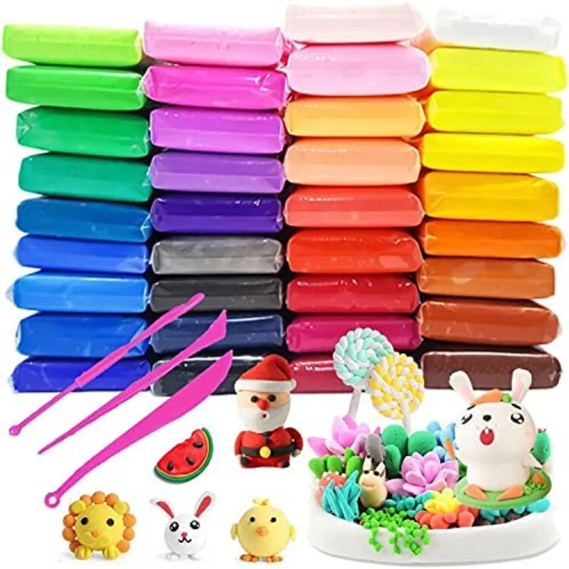 500g Super Light Clay Colorful Plasticine Color Handmade Soft Modeling Clay Educational Toy DIY Light Slimes For Children