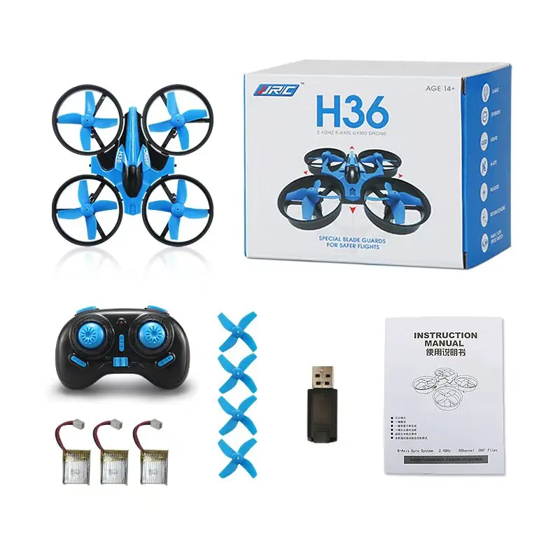 JJRC H36 Mini Rc Drohne 4-Kanal 6-Achsen Headless Mode Hubschrauber 360 °   Flip Fernbedienung Quadcopter Spielzeug Mini Drohne für Kinder