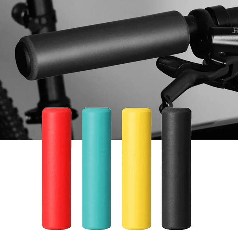 1 par de silicone ciclismo apertos de bicicleta ao ar livre mtb mountain bike guiador apertos capa antiderrapante forte suporte apertos parte da bicicleta