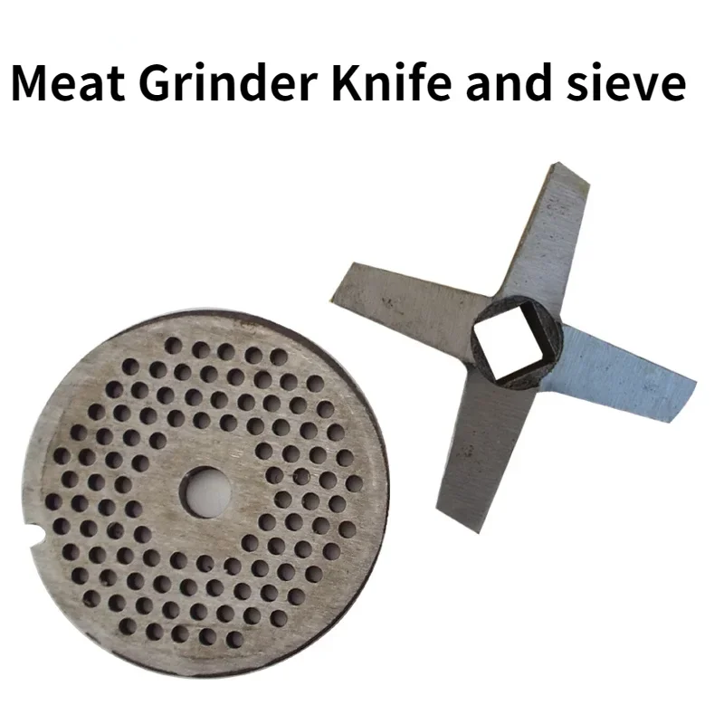 No.32, No.42, No.52, No.62 Electric Meat Grinder Circular Knife Orifice Plate Cross Blade Accessories Manual Meat Plate