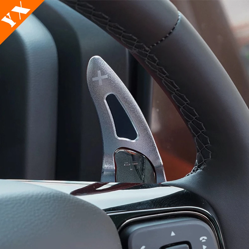 For GMW Haval H9 2024 2025 Accessories Aluminium Alloy Black Red Silver Trim Car Steering Wheel Shift Paddles Decor Cover 2pcs