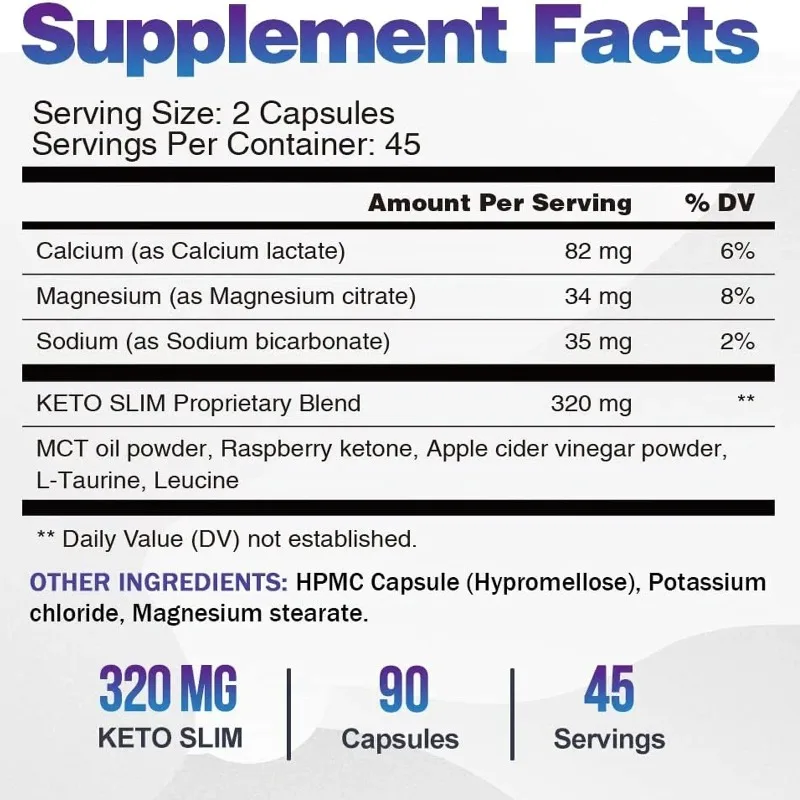 Keto Slim Pro - Contains Apple Cider Vinegar To Support Digestive Health, Gastrointestinal Function, and Boost Energy