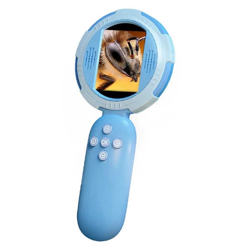 

Digital Microscope With 2Inch IPS Screen 100X Pocket Magnifying Glass With Light For Adults Coin Magnifier With 8 Leds