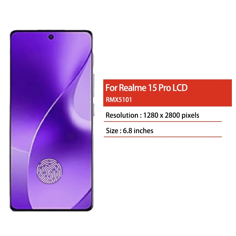 6.8''AMOLED For Oppo Realme 15 Pro RMX5101 Lcd Display Screen Touch Digitizer for Realme 15Pro Display With Frame