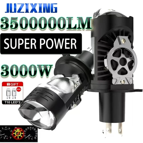 Imagen 1 del producto JUZIXING H4 lente de proyector de coche bombillas LED para faros de coche 3000W Plug and Play 6500K para faro LED bombilla LED Turbo lámpara de coche