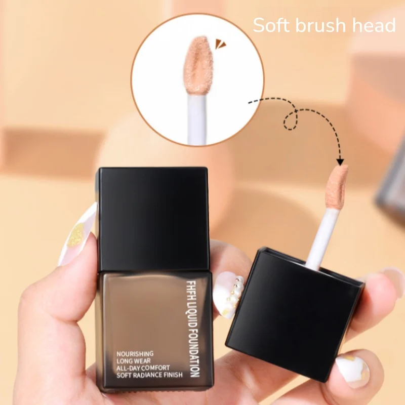 Foundation Make-Up Light Texture Concealer Moisturizing Oil Control Natural Facial Makeup Daily Use Brighten Skin Non-Caking