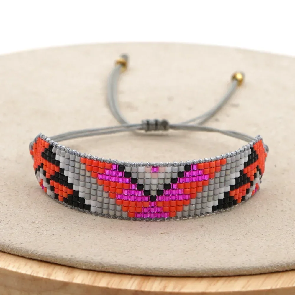 Beaded Bracelet  Hand woven  Simplicity  Adjustable  Retro  graphical  personality  Bohemia  Unisex  Rice Ball Bracelet