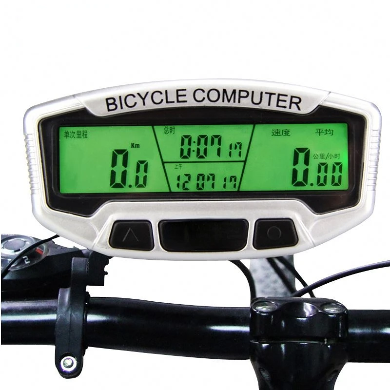 

Bicycle Double Control Code Table SD-558C Wireless Luminous OdomWaterproof LCD Digital Bike Computer Display Bicycle Odometer