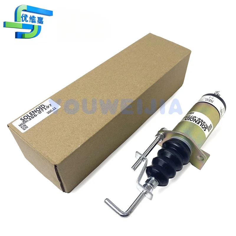 366-07197 12V 366-07198 24V Fuel Shutoff Solenoid SA-3405T 1502-12C7U2B2S1 Stop Solenoid Diesel Engine Parts