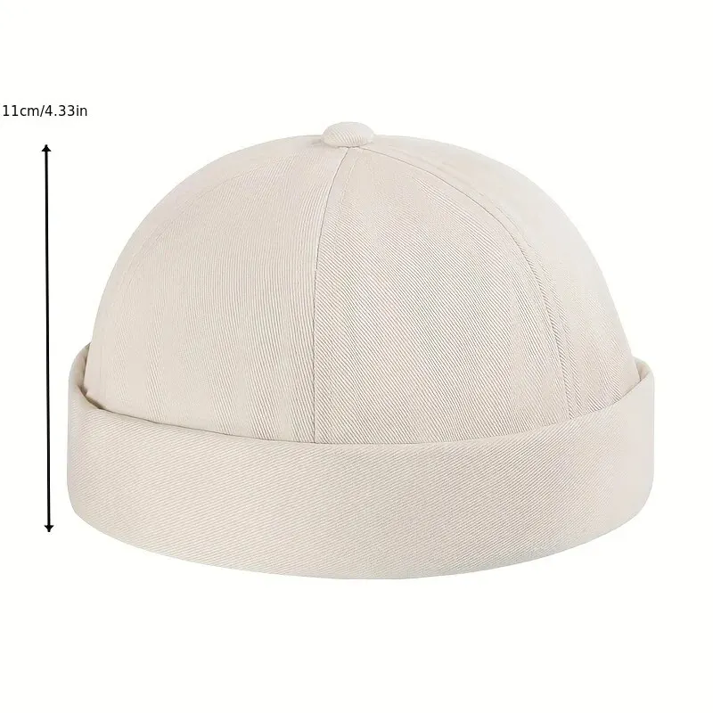 Modne czapki bez ronda w stylu Vintage czapka Dome czapki bawełniane regulowane Unisex męskie damskie czapki hip-hopowe wszechstronne Skin Cap