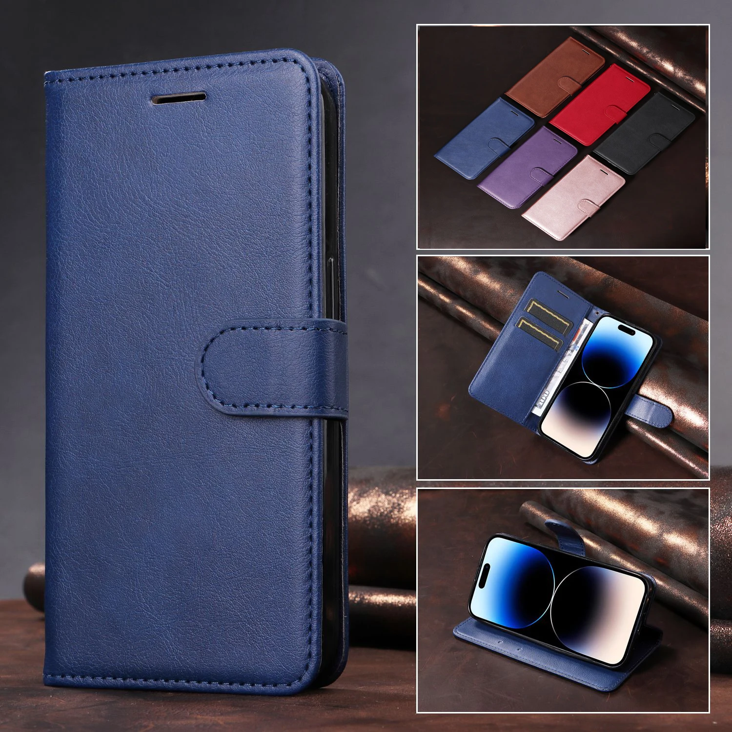 حافظة جلدية بمسند فتحة مغناطيسية لهاتف موتورولا إيدج 60 فيوجن 50 40 30 20 X30 S30 S Pro Neo Ultra Lite 5G 2025 #1