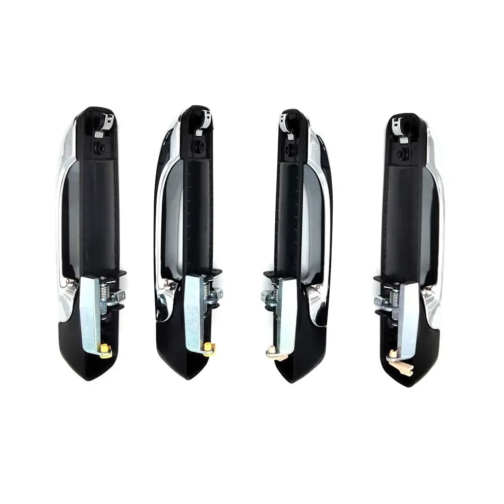 

4pcs Chrome+Black Exterior Door Handle Front & Rear For Dodge Ram 1500 2500 3500