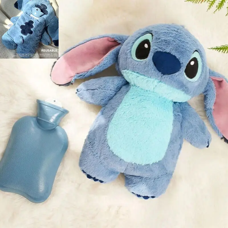 

Стежка ангела, плюшевая теплая бутылочка для рук, стежка, мультяшная грелка для рук с наполнением водой, портативная милая лотсо, бутылки с горячей водой, подарки