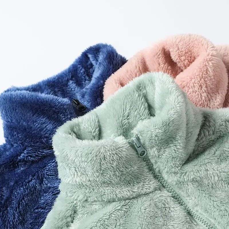 Thickened Fleece Jacket Outdoor Windbreaker Women's Style Spring Autumn Winter Double-sided Sweatshi