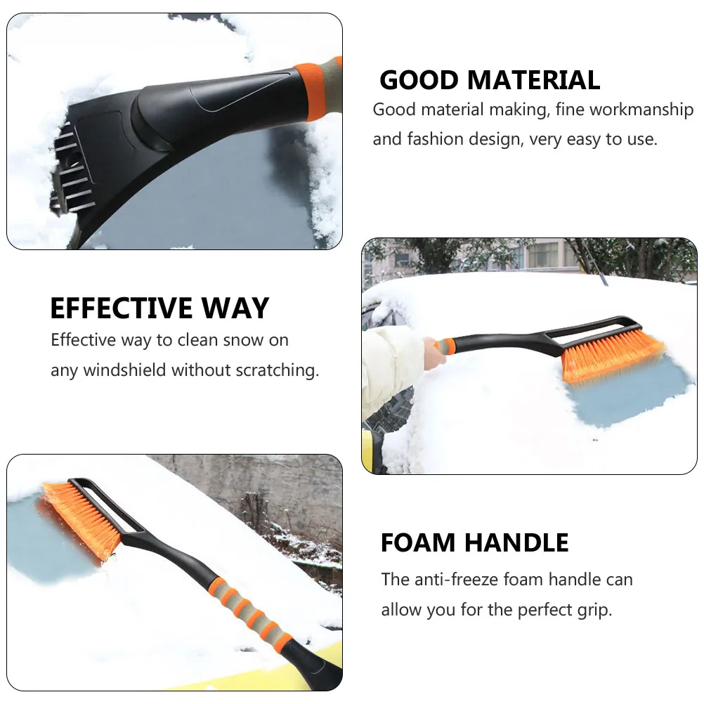 

2pcs Car Windshield Shovellightweight Foldable Snow Removal Tool For Vehicle Ice Scraper Anti-Freezing Handle Car Snow Shovels