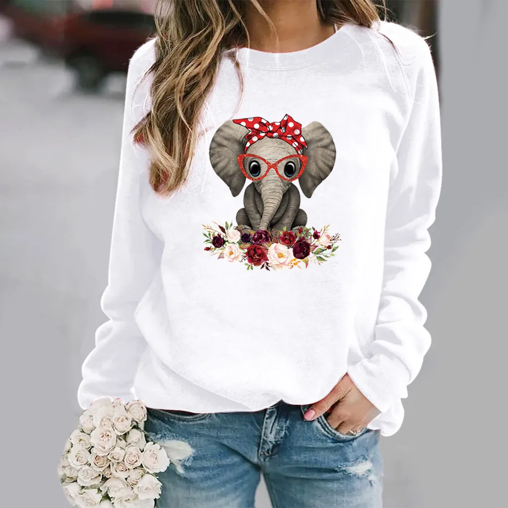 Crew-neck Hoodie Fashion Print Instagram Owl Pullover Base Sweatshirt  Streetwear Women  Clothes  Sweatshirts