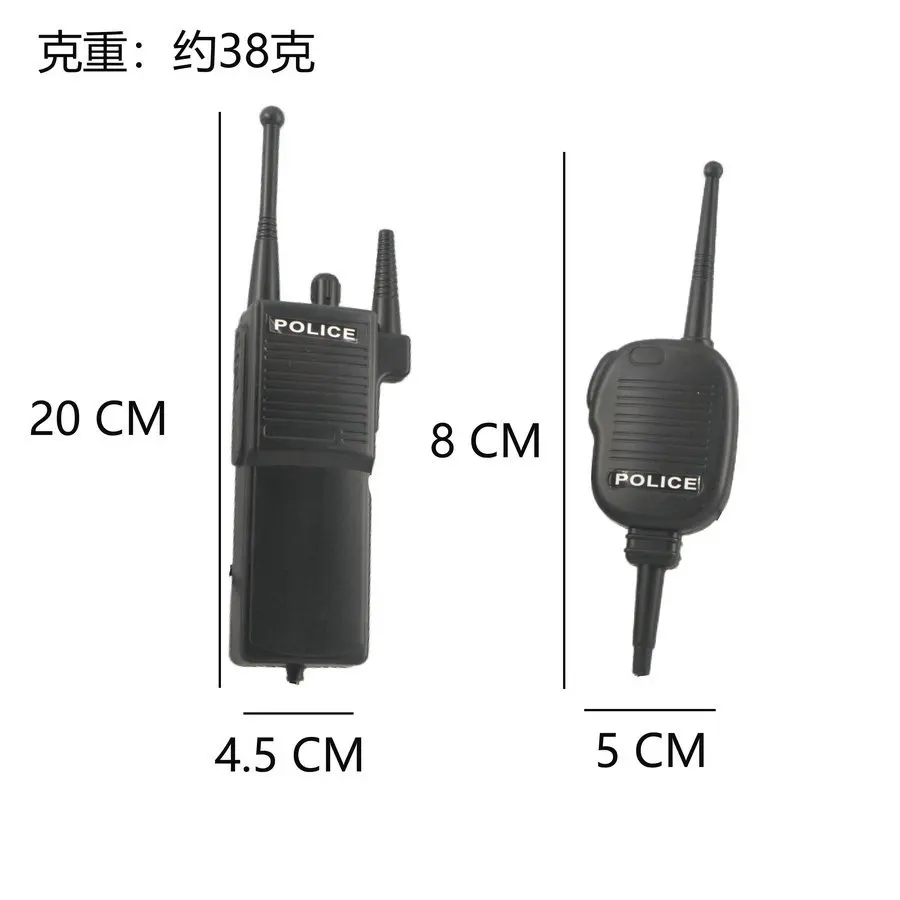 COSPLAY Simulation Police Walkie-talkie Props Plastic Holiday Games Dress Up Costumes Accessories Equipment Kids Party Props
