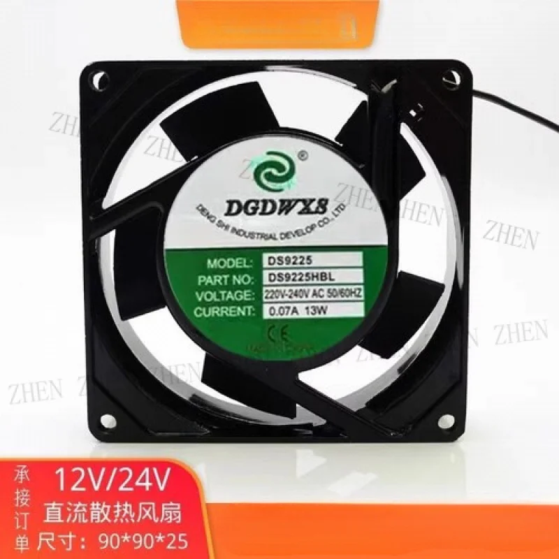 Y PER DGDWXS DS9225HBL 9025 AC220V-240V 0.07A 13W 9CM Ventola di raffreddamento in metallo