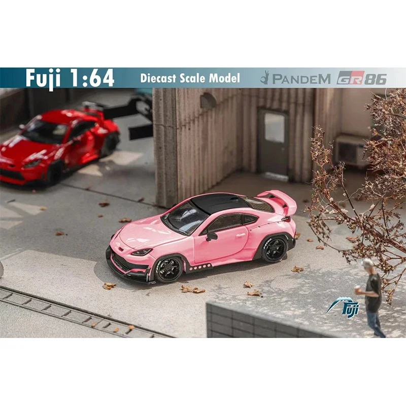 Fuji 1:64 Pandem GR86 MK2 Rocket Bunny Diecast Diorama Car Model Collection Miniature Toys