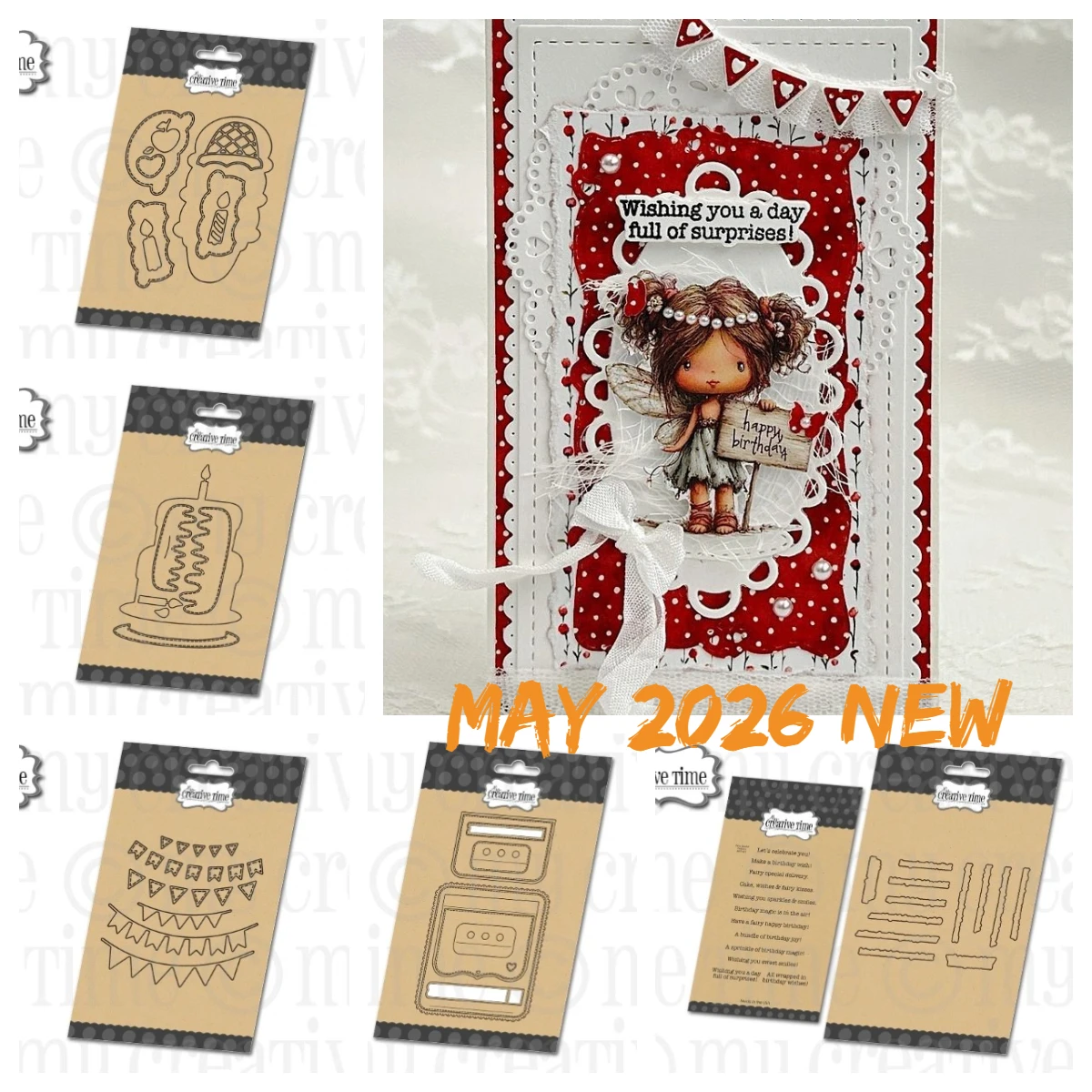 

May 2026 New Party Cake Fun Waterfall Album Die Metal Cutting Dies Stamps Scrapbook Diary Decoration Embossi Template DIY Card