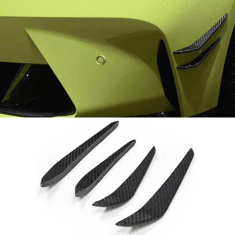 For BMW G80 G82 G83 M3 M4 Dry Carbon Front Bumper Canards Splitters