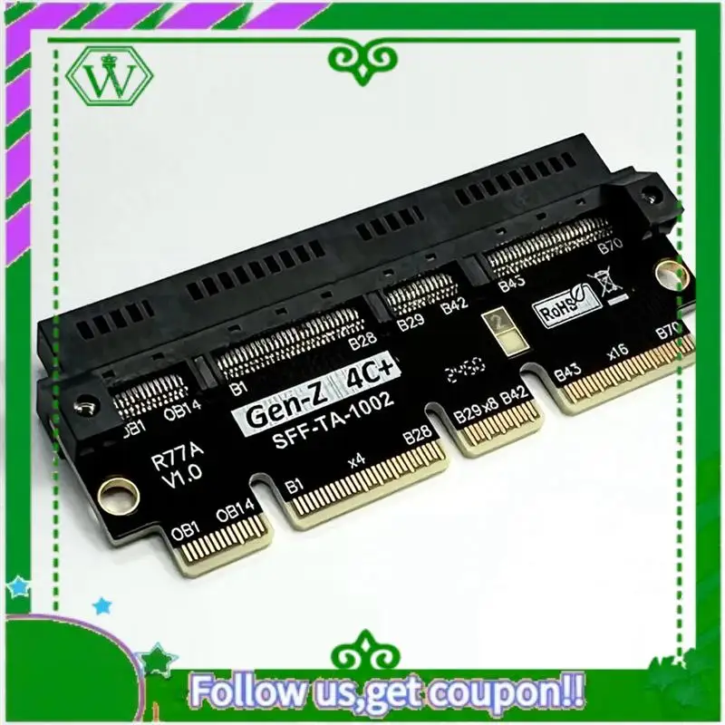 ABIK-Pcie5.0 X16 إلى Gen-Z 4C + بطاقة محول EDSFF 4C + بطاقة اختبار وحماية مرتفعة تدعم Gen5 PCI-E 5.0 512 جيجابت في الثانية