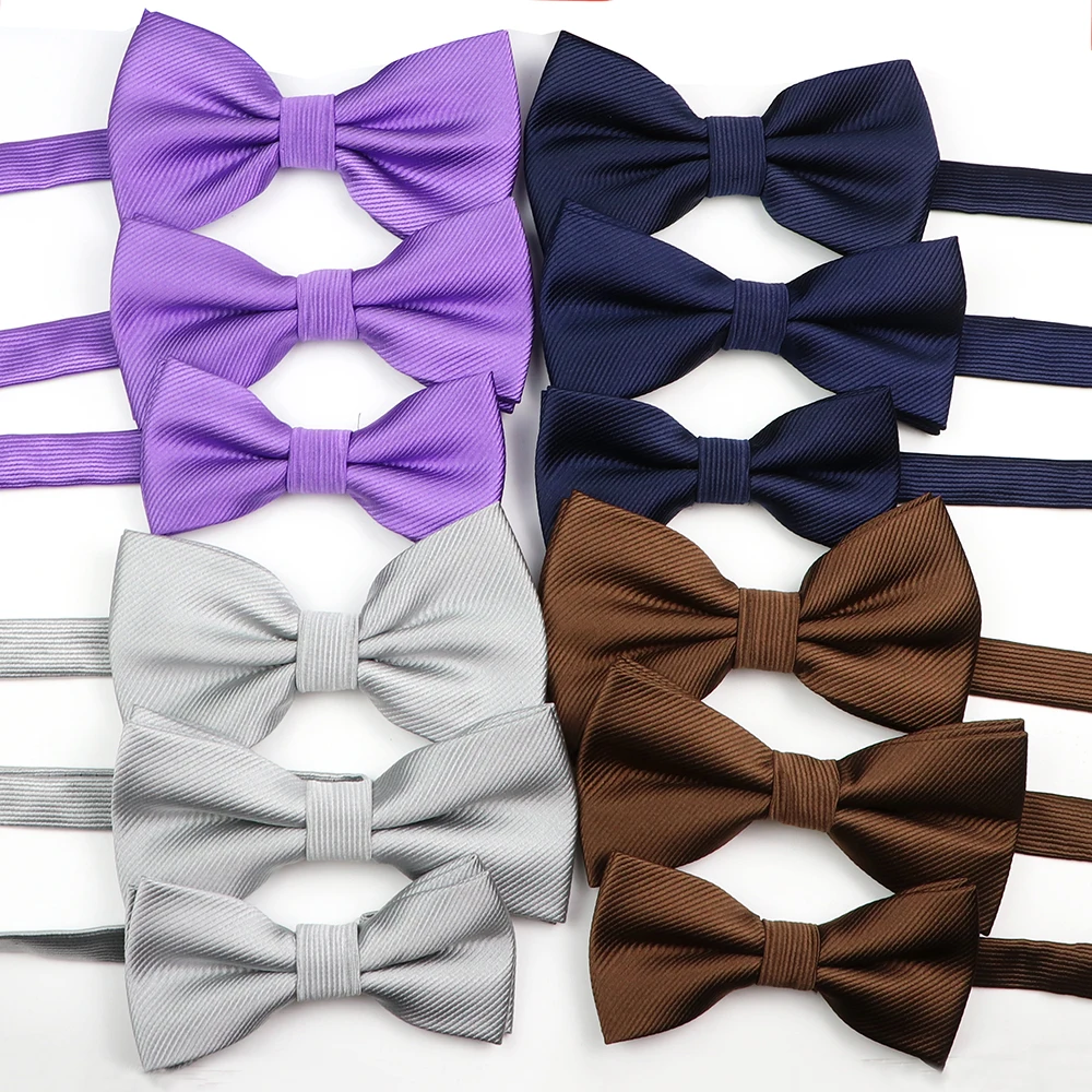 

Solid Color Parent-Child Bowtie Satin Butterfly For Business Party Dinner Design Polyester Bow Tie Daily Decoration Accessories