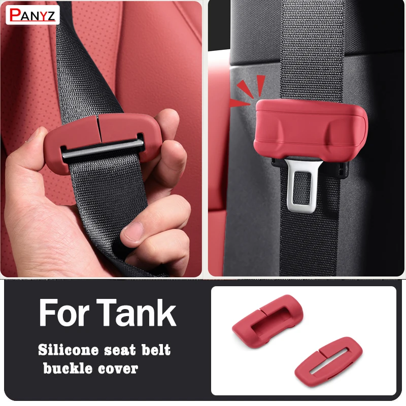 For Tank 300 700 Accessries 2/4 Piece Car Seat Belt Silicone Protective Cover Trim