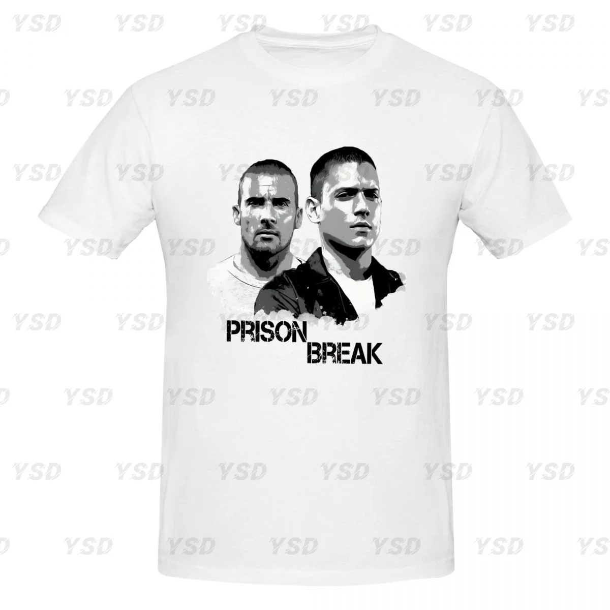 

The Prison T Break Bag Men's Cotton tight fitting sports T-shirt,Quick-Drying, Oversized print Tee shirt