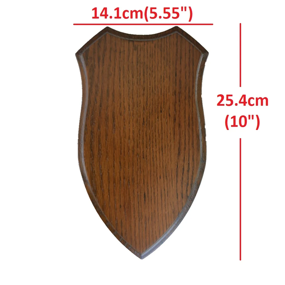 Deer Trophy Shield Roe Solid Oak Trophy Plate Buck Wooden Shields for Deer Trophies Plaque