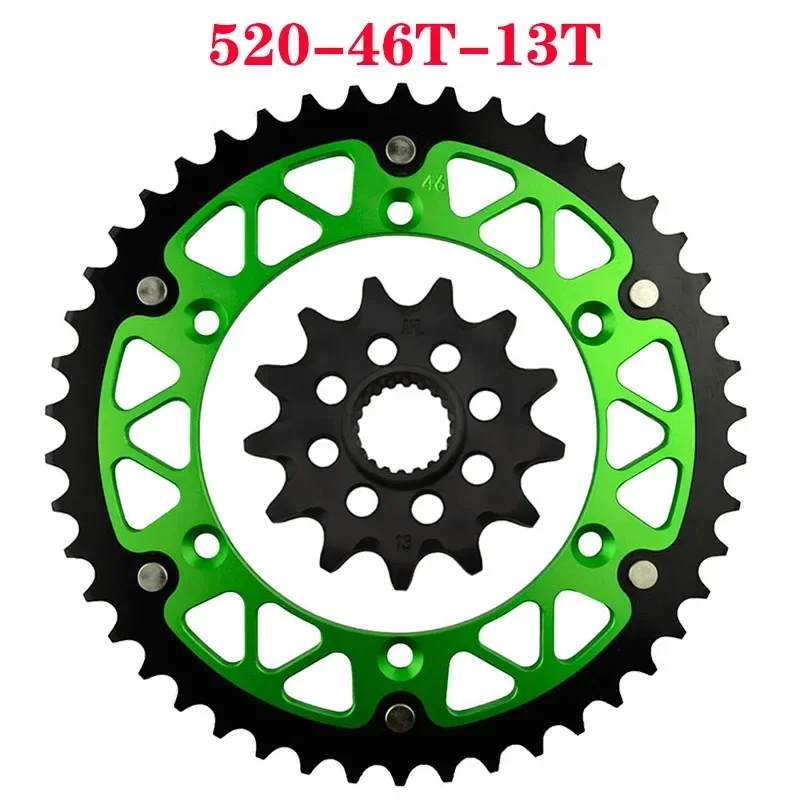 For KAWASAKI KX250F KXF250 2006-2014 2007 2008 2009 KX250 F 250F KX KXF 250 Motorcycle Parts 45T~52T 13T Front & Rear Sprocket