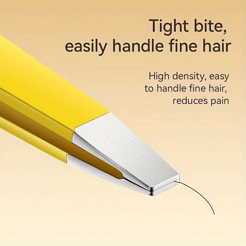 4pcs Stainless Steel Slanted Brow Clips High-Quality Eyebrow Tweezer for Fine Hairs Removal, Colorful Hair Beauty Makeup Tools