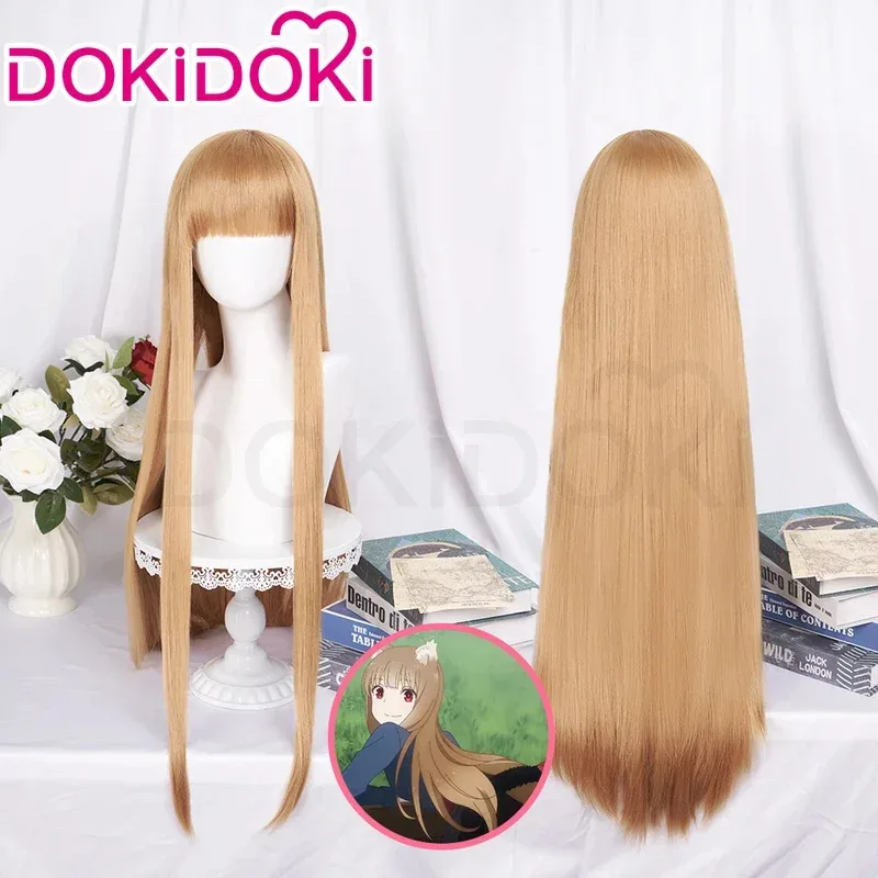 Wiwiwi 123 هولو أنيمي التوابل والذئب شعر مستعار DokiDoki المرأة تأثيري الشعر الأرجواني مقاومة للحرارة الاصطناعية هالوين