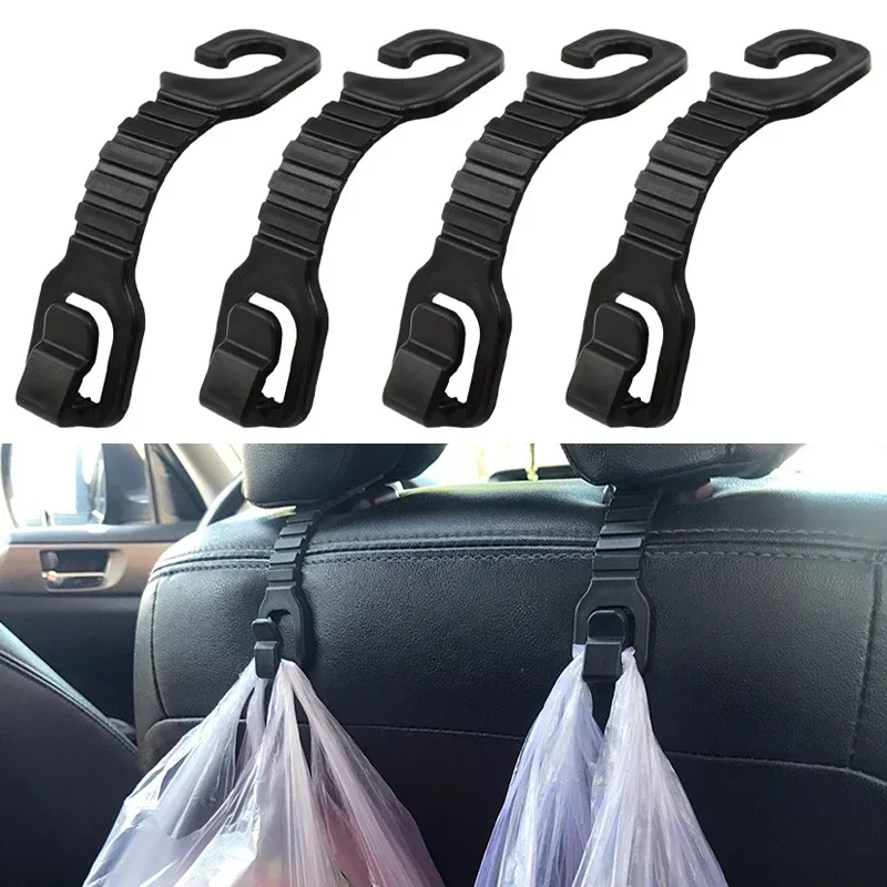 1/2/4PCS Universal Headrest Mount Car Seat Back Hanging Hook Fastener & Clip Seat Hanger Purse Bag Organizer Holder Vehicle Hook