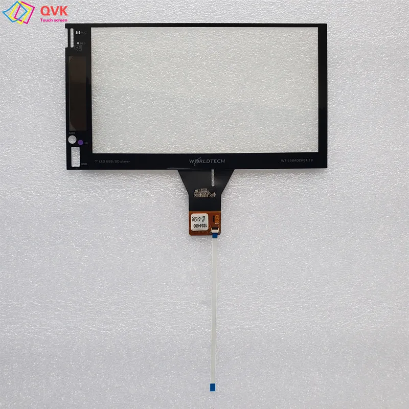 QVK 7 Inch for WORLDTECH WT-558ADCKBT/18 radio DVD multimedia player capacitive touch screen digitizer sensor