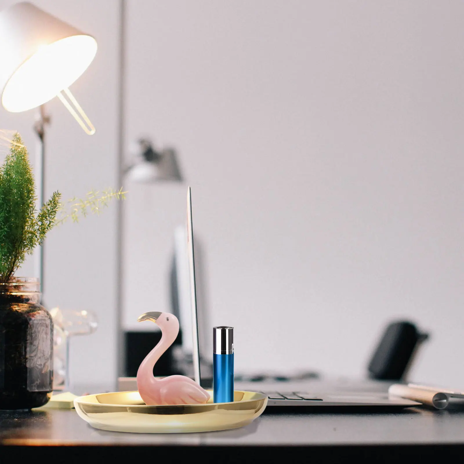 

1Pcs Flamingo Jewelry Display Tray Elegant Ceramic Storage Tray for Rings Earrings Necklace Jewelry Organizer Home Decoration