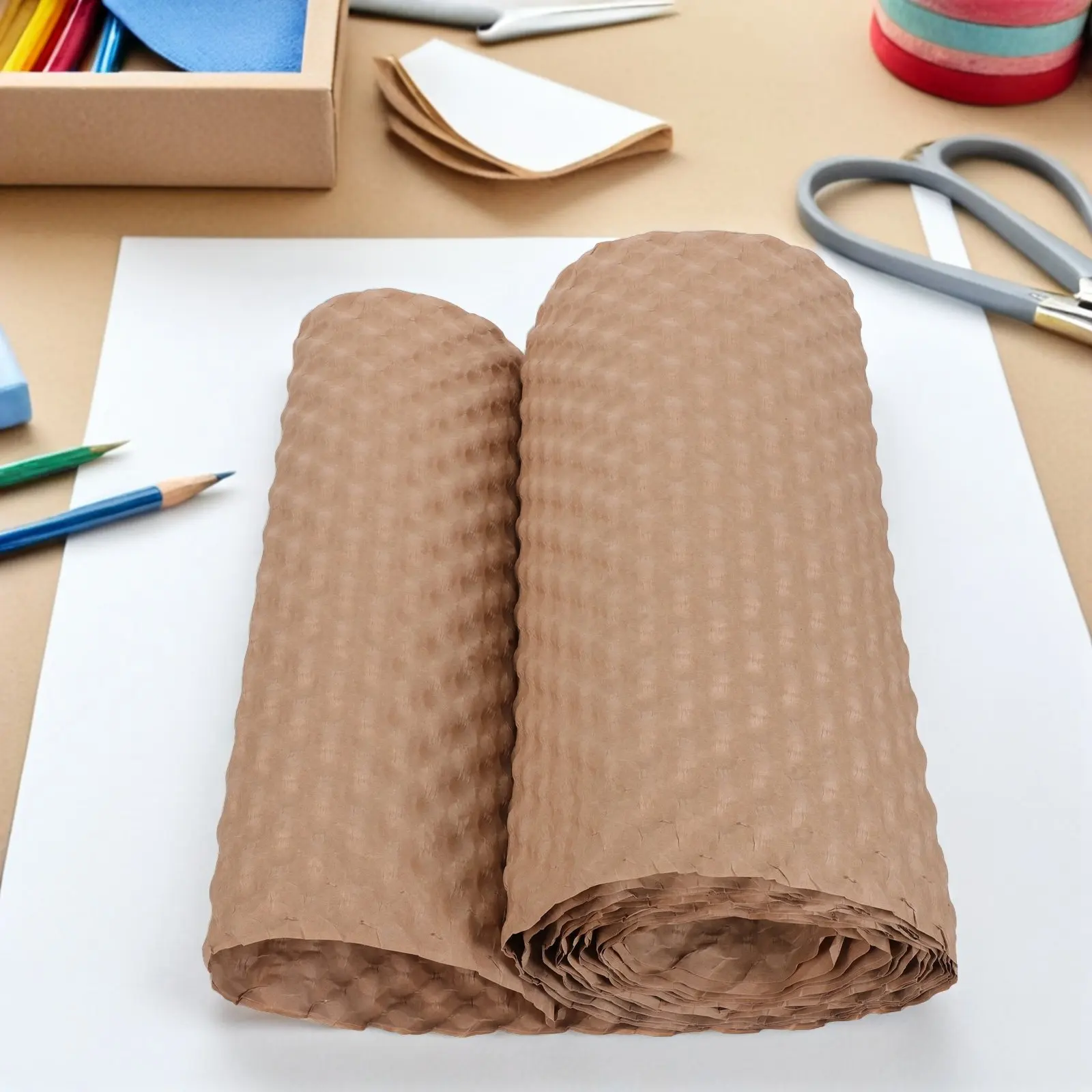 Honeycomb Packing Paper Expandable Cushioning Wrap Roll 787x11.6in Protective Kraft Paper Shipping Material for Fragile Items