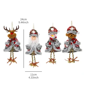 معلقة شجرة عيد الميلاد المعلقة ، زينة دمية أفخم عيد الميلاد ، زخرفة حفلة منزل العطلات ، سانتا كلوز ، رجل ثلج ، الرنة ، دب أفضل 6 مبيعات تيدي بير شجرة عيد الميلاد - No2