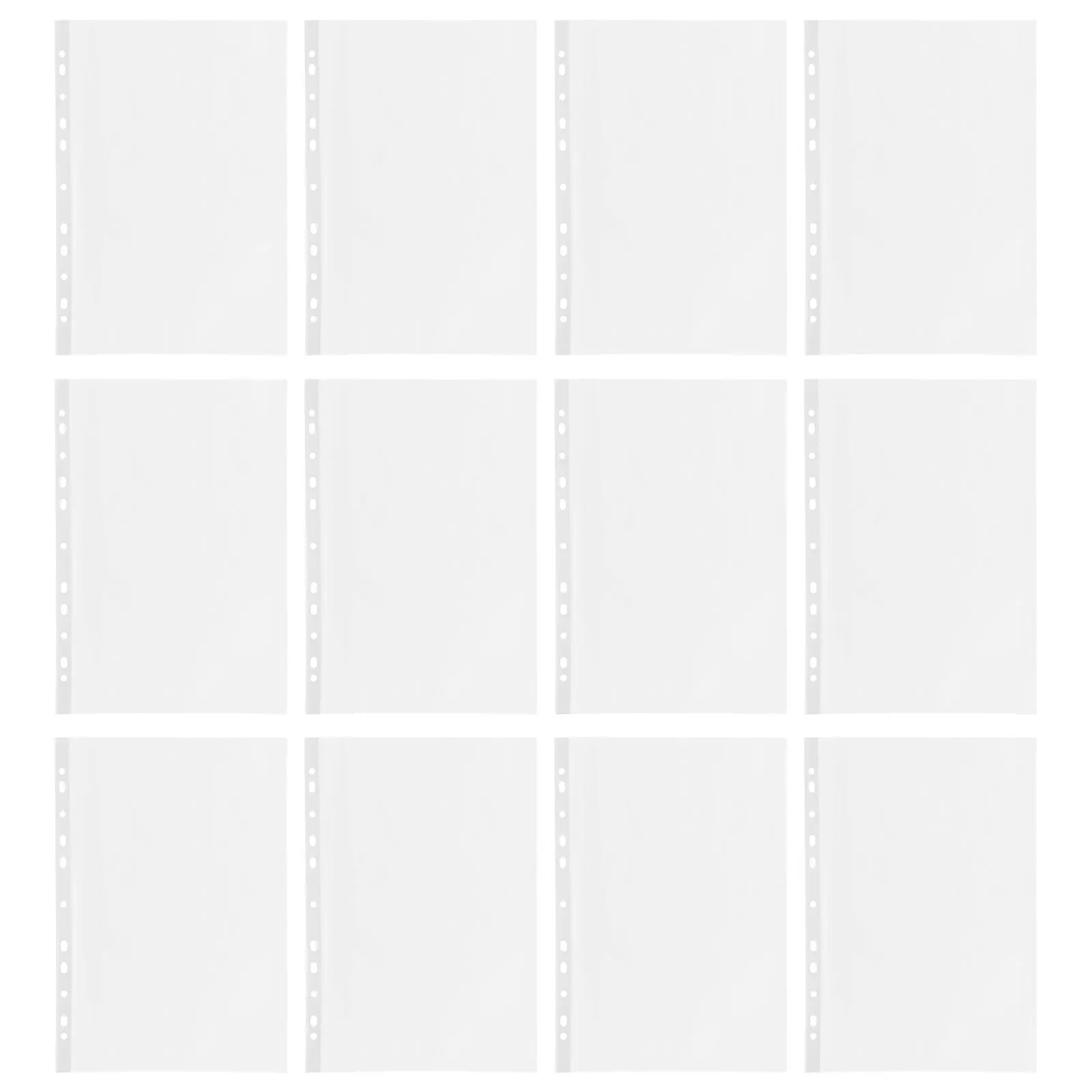 

100 Pcs Binder Paper File Protector Clear Protectors Storage Sleeve Holder Sleeves for Binders