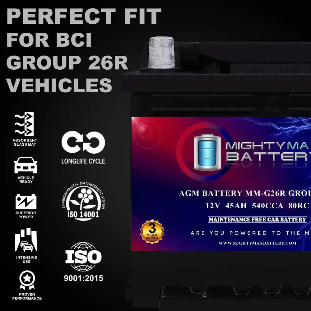 بطارية بديلة 12 فولت 45 أمبير 80RC 540CCA لأسطوانات Isuzu I-Mark 4 1.5L 2BL SOHC 1986-1989 #5