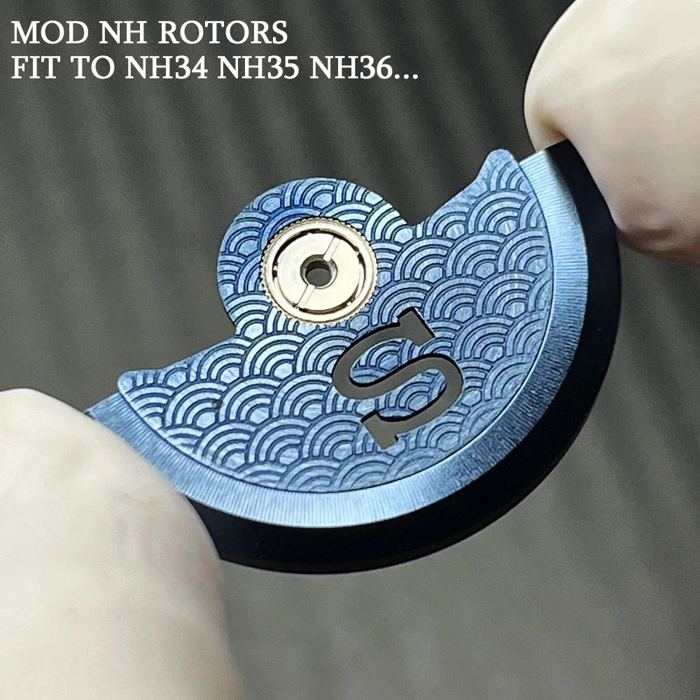 Customized NH35 Oscillating Weight Mod Metal Rotors Suit for NH34 NH35A NH36A Skeleton Automatic Hammer Parts Compatible NH70 NH