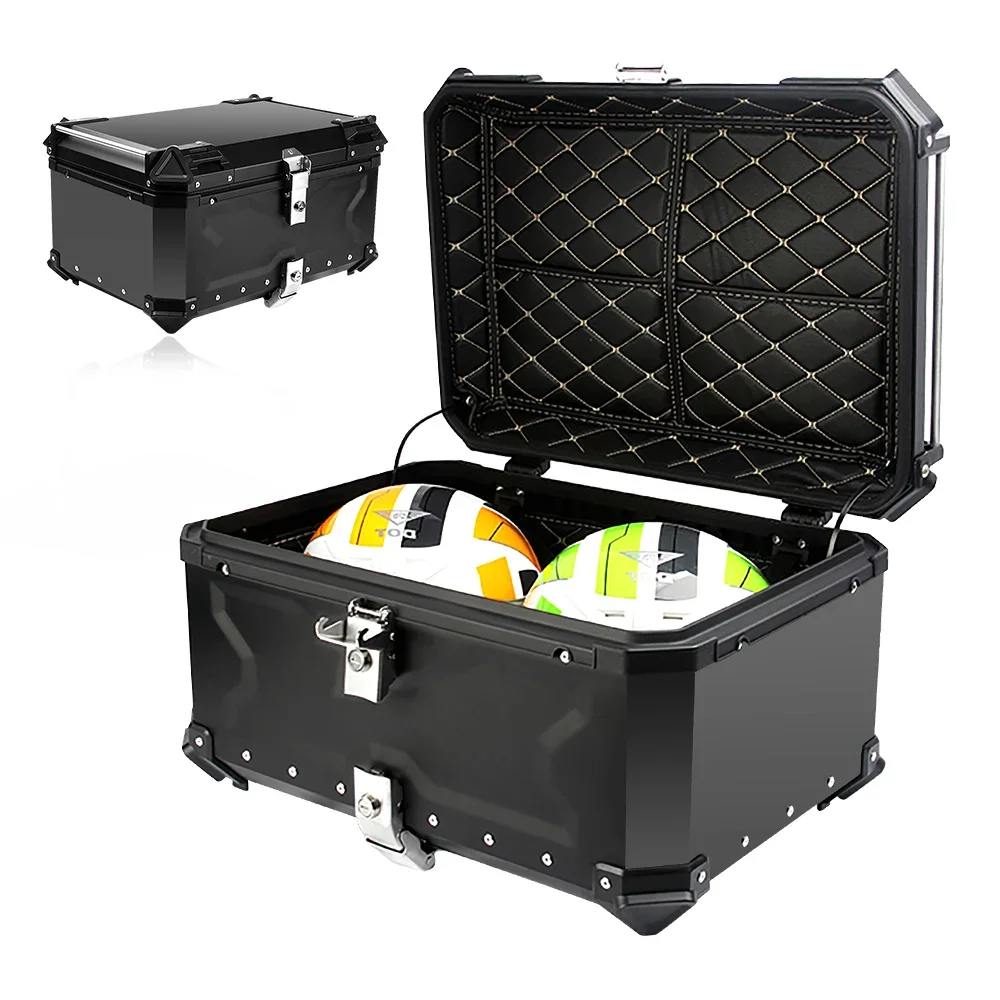 

65L Motorbike 5052 Aluminum Alloy Top Box for Motorcycle Rear Trunk Luggage Back Tail Storage Boxes Accessories and Parts